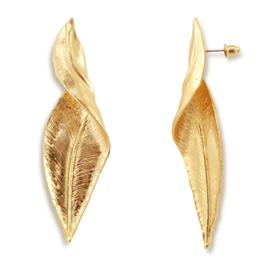 Orecchini alla moda foglia oro