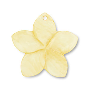 Ciondolo di conchiglia fiore giallo