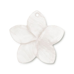 Ciondolo di conchiglia fiore bianco