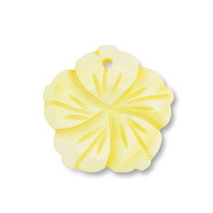 Ciondolo di conchiglia fiore giallo