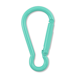 Componenti colorati anello bris&eacute; portachiavi verde turchese