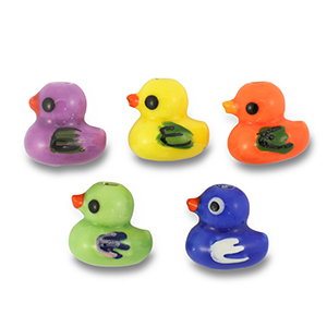 Perline di ceramica anatra multicolore