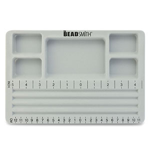 Beadsmith tavoletta per perline con coperchio grigio