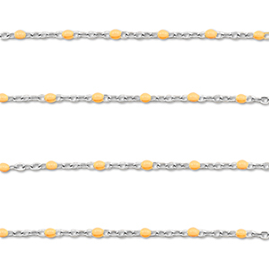 Componenti in acciaio inossidabile 1mm catena argento-arancio pesca