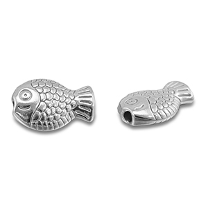 Perline in acciaio inossidabile pesce argento