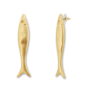 Orecchini accattivanti pesce oro