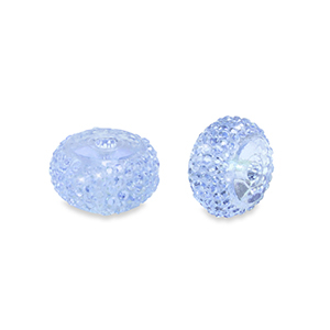 Perline in resina rondella 8mm blu
