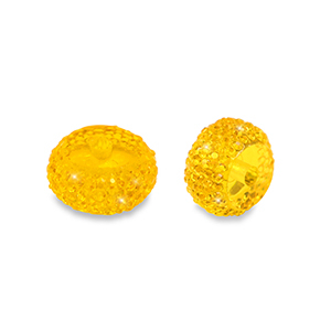 Perline in resina rondella 8mm arancione