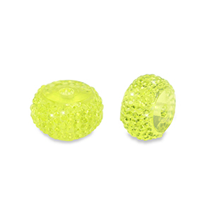 Perline in resina rondella 6mm verde chiaro