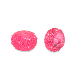 Perline in resina rondella 6mm rosa