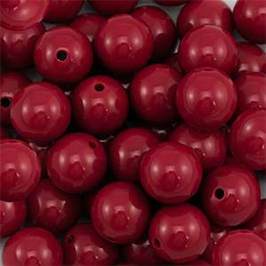 DQ Perline in acrilico 14 mm rosso vino