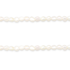 BQ Perle di acqua dolce pepita tonda 6-7x5mm bianco naturale