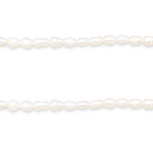 BQ Perle di acqua dolce chicco di riso 6x4mm bianco naturale