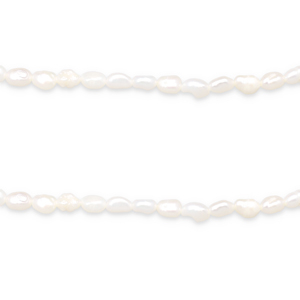 BQ Perle di acqua dolce chicco di riso 5x4mm bianco naturale
