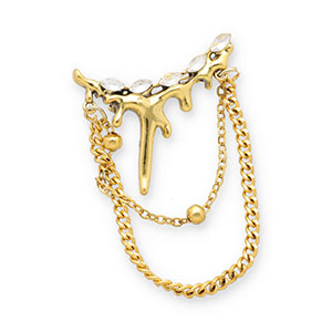 Broches gocce oro-transparente