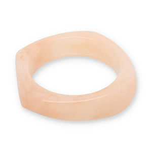 Bracciali bangle in resina pesca chiara
