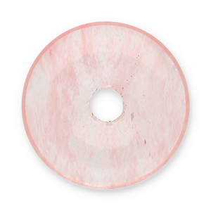 Perline in pietra naturale Agata donut 16mm rosa-trasparente