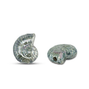 Perline di ceramica greca DQ conchiglia verde di mare