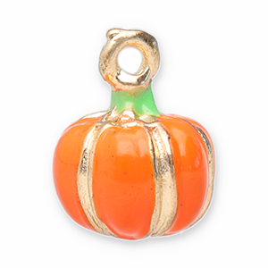 Ciondoli di metallo zucca arancione-oro