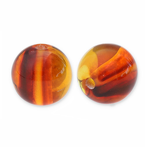 Perline in resina 12mm marrone topazio