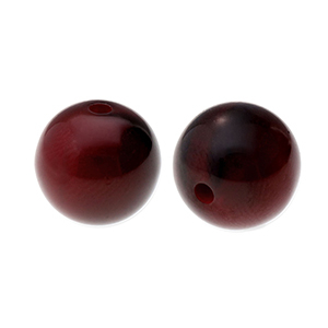 Perline in resina 12mm melanzana rossa