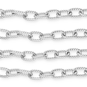 Componenti in alluminio catena a rol&ograve; anchor argento