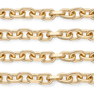 Componenti in alluminio catena a rol&ograve; anchor oro