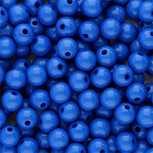 Perline in acrilico 8 mm lucido blu