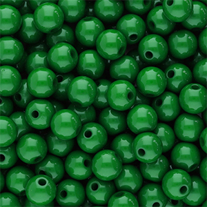 Perline in acrilico 8 mm lucido verde