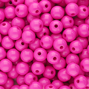 Perline in acrilico 8 mm lucido rosa magenta
