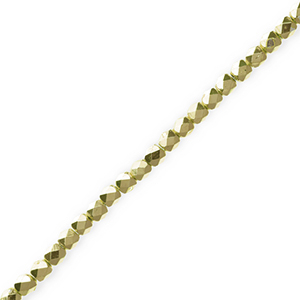 Perline sfaccettate oro giallo metallico