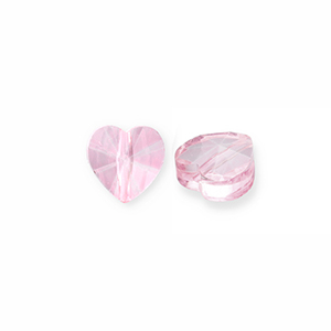 Perline sfaccettate fashion cuore rosa