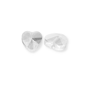 Perline sfaccettate fashion cuore trasparente-rivestimento AB