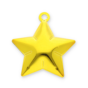 Ciondoli di metallo campane stella oro