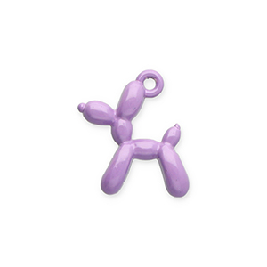 Ciondoli di metallo cane a palloncino lilla