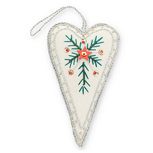 Pendenti trendy cuore bianco-rosso-verde-argento