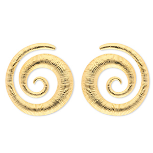 Orecchini in acciaio inossidabile spirale oro