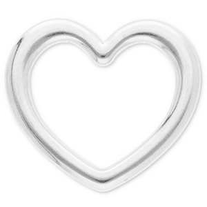 Componenti in acciaio inossidabile distanziatore cuore argento