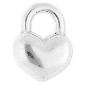 Ciondoli in acciaio inossidabile cuore argento