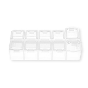 Espositore per bigiotteria contenitore con 10 scomparti trasparente