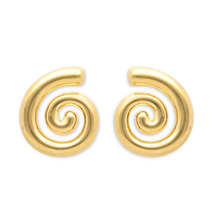 Orecchini in acciaio inossidabile spirale oro