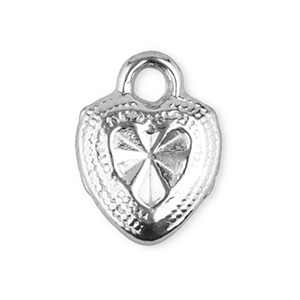 Ciondoli in acciaio inossidabile cuore argento