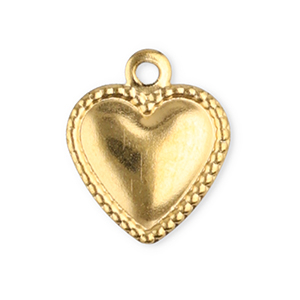 Ciondoli in acciaio inossidabile cuore oro