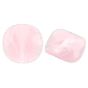 Perline in acrilico organico rosa chiaro-bianco
