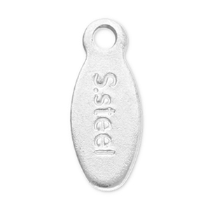 Componenti in acciaio inossidabile Targhetta finale "S.steel" argento