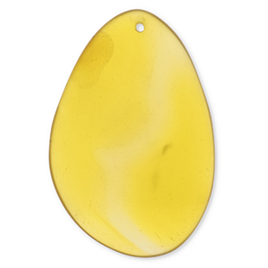 Perline in pietra naturale Agata ovale giallo ambra