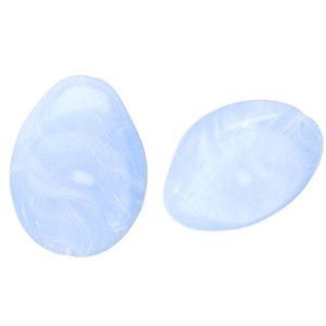 Perline in acrilico goccia blu-marmo