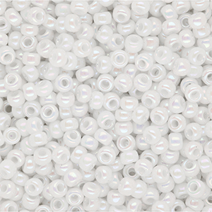 Rocailles Miyuki 8/0 Opaque Ab White 8-471
