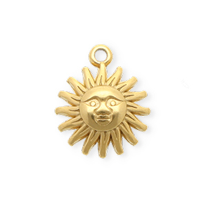Ciondoli in acciaio inossidabile sole oro