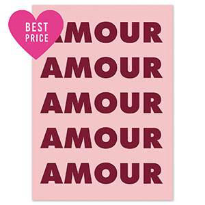 BY31&reg; Espositori bigiotteria in cartoncino "Amour" rosa-bordeaux
